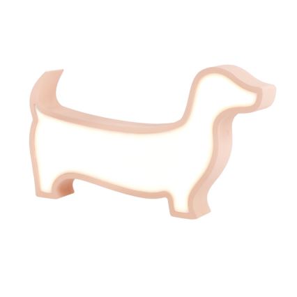 LED otroška namizna svetilka DOG LED/12W/230V rožnata