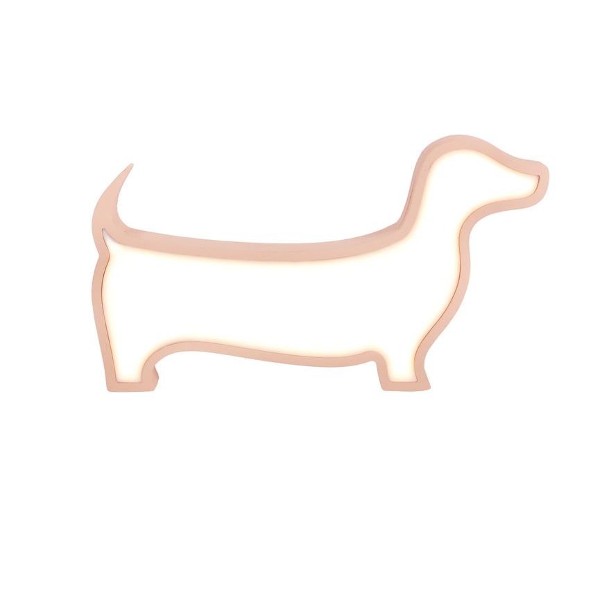 LED otroška namizna svetilka DOG LED/12W/230V rožnata