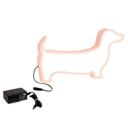 LED otroška namizna svetilka DOG LED/12W/230V rožnata