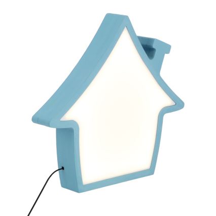 LED otroška namizna svetilka HOUSE LED/10W/230V modra