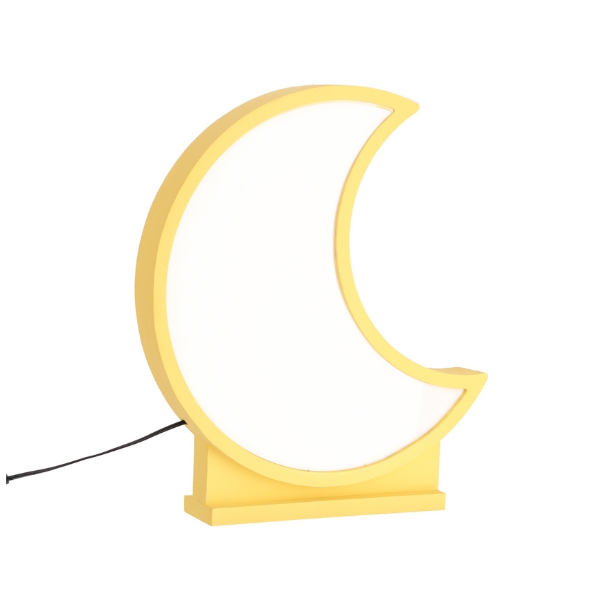 LED Otroška namizna svetilka MOON LED/12W/230V rumena