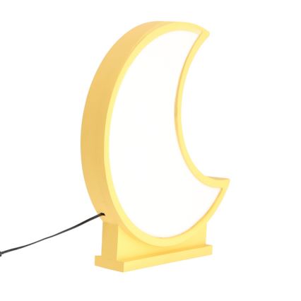 LED Otroška namizna svetilka MOON LED/12W/230V rumena