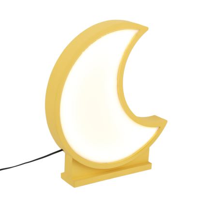 LED Otroška namizna svetilka MOON LED/12W/230V rumena