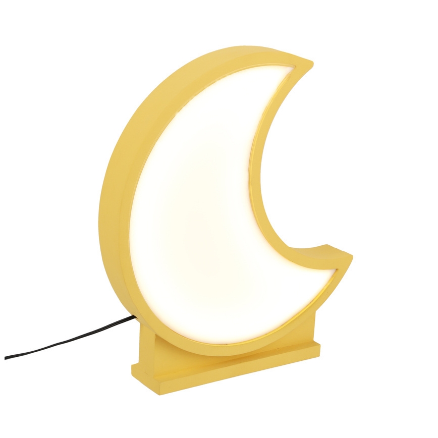 LED Otroška namizna svetilka MOON LED/12W/230V rumena