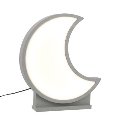 LED Otroška namizna svetilka MOON LED/12W/230V siva