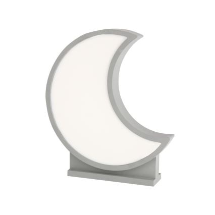 LED Otroška namizna svetilka MOON LED/12W/230V siva