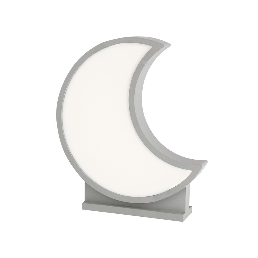 LED Otroška namizna svetilka MOON LED/12W/230V siva