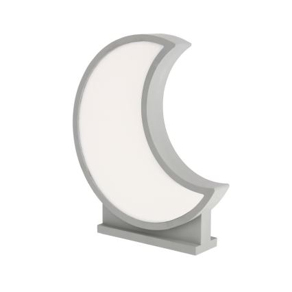 LED Otroška namizna svetilka MOON LED/12W/230V siva