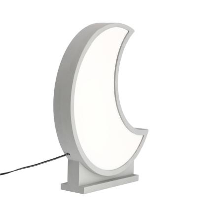 LED Otroška namizna svetilka MOON LED/12W/230V siva