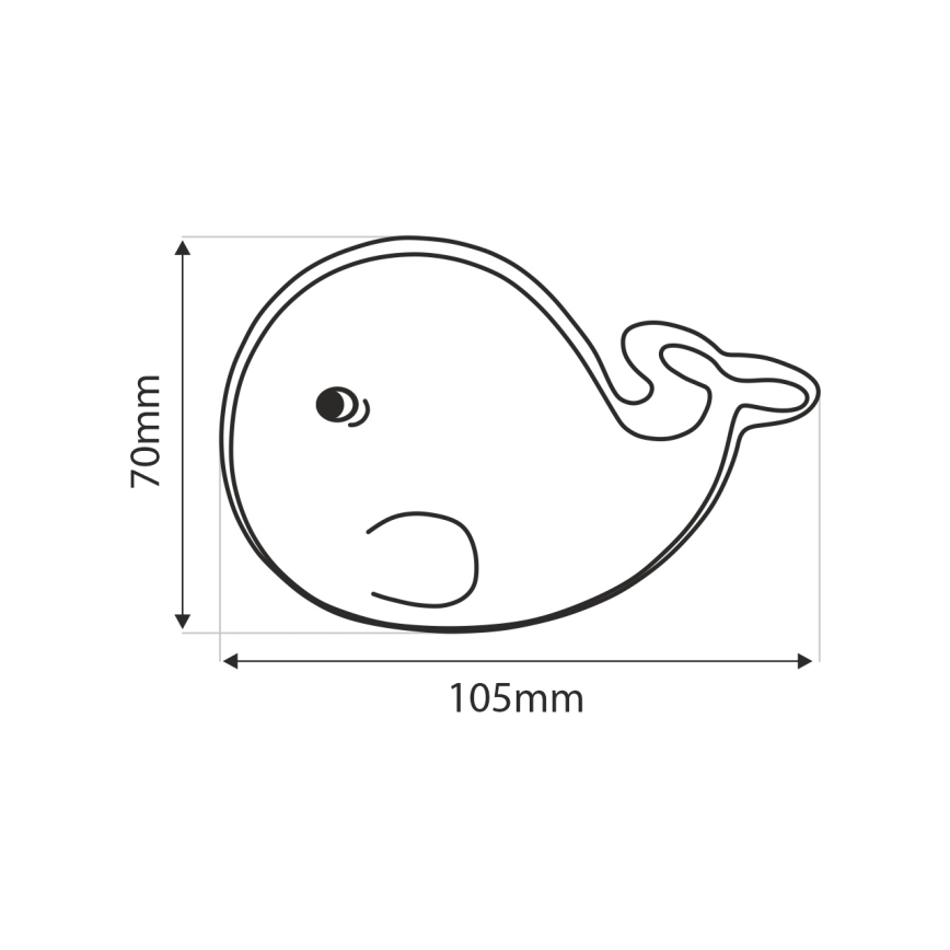 LED Otroška nočna luč LED/0,5W/230V kit