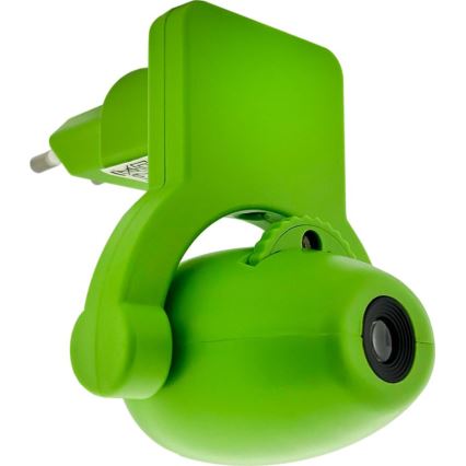 LED Otroška nočna luč s projektorjem LED/0,5W/230V zelena