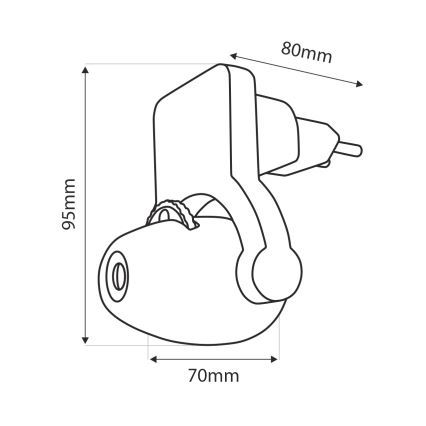 LED Otroška nočna luč s projektorjem LED/0,5W/230V zelena