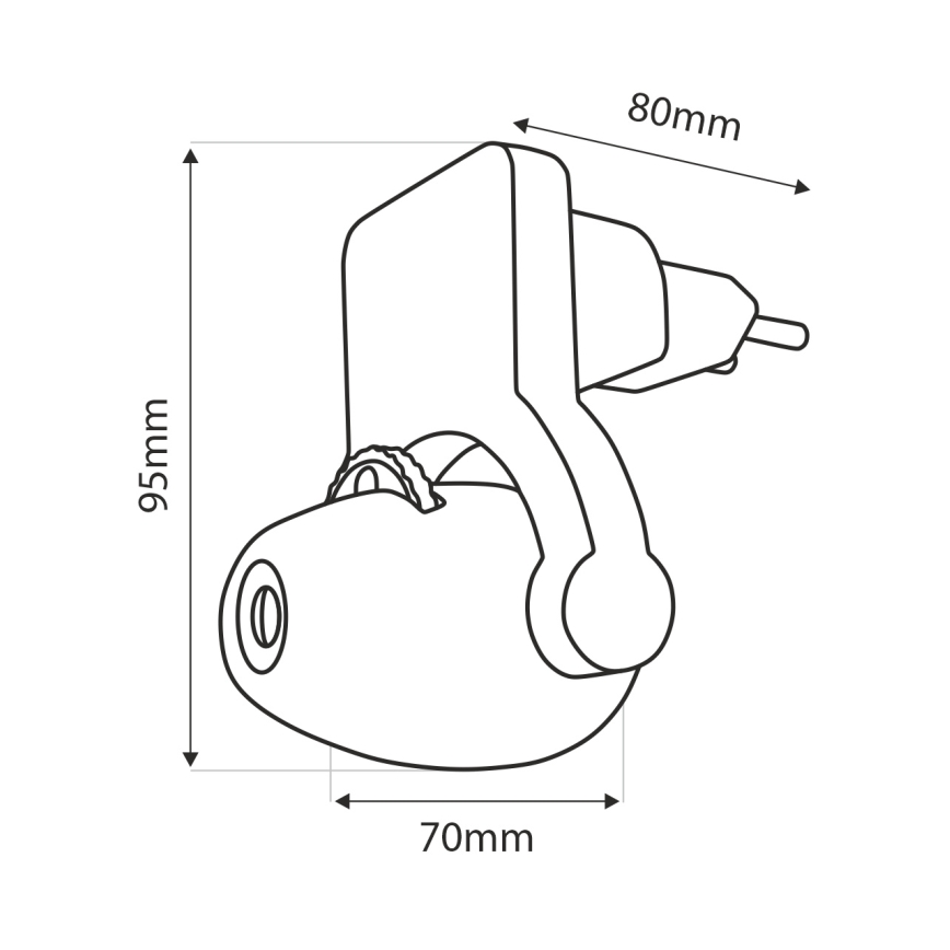 LED Otroška nočna luč s projektorjem LED/0,5W/230V zelena