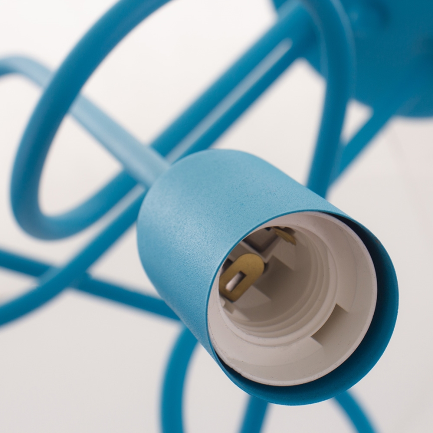 LED otroška pritrjena stropna svetilka OXFORD 3xE27/15W/230V modra