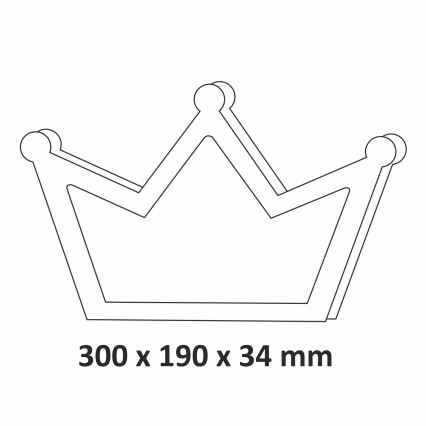 LED Otroška stenska svetilka LED/2xAA roza kronica