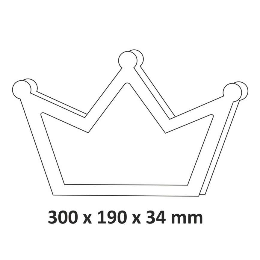 LED Otroška stenska svetilka LED/2xAA roza kronica