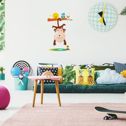 LED otroška stenska svetilka MONKEY LED/0,6W/3xAAA