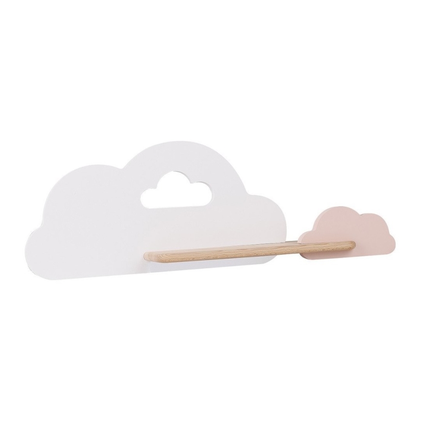 LED otroška stenska svetilka s polico CLOUD LED/5W/230V bela/roza