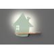 LED Otroška stenska svetilka s polico HOUSE LED/4W/230V zelena/les - FSC certifikat