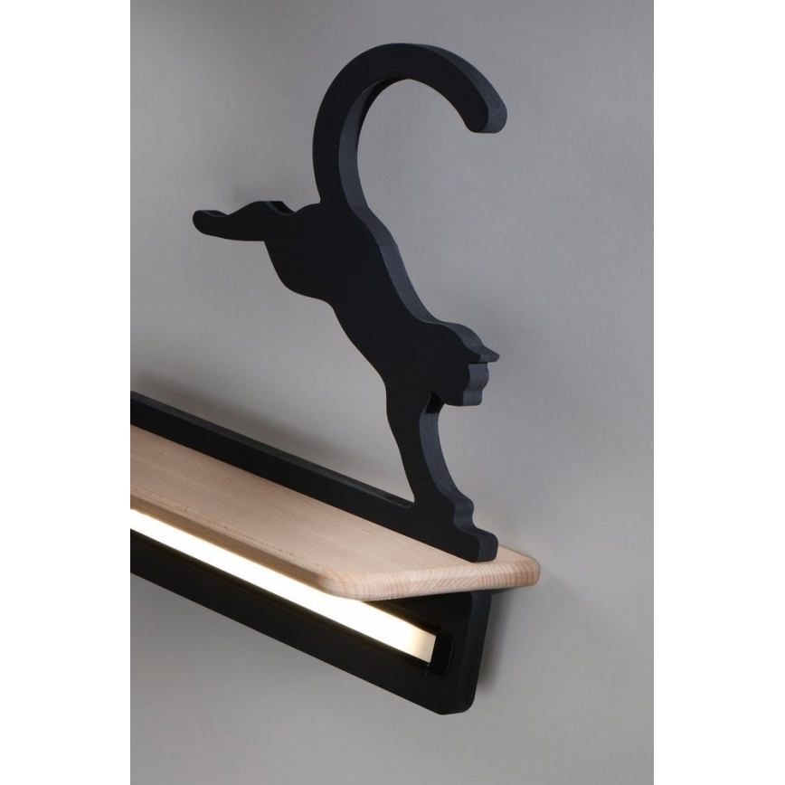 LED Otroška stenska svetilka s polico JUMPING CAT LED/5W/230V - FSC certifikat