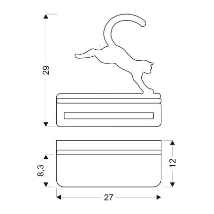 LED Otroška stenska svetilka s polico JUMPING CAT LED/5W/230V - FSC certifikat