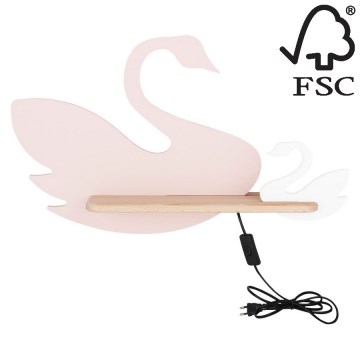 LED Otroška stenska svetilka s polico SWAN LED/5W/230V - FSC certifikat