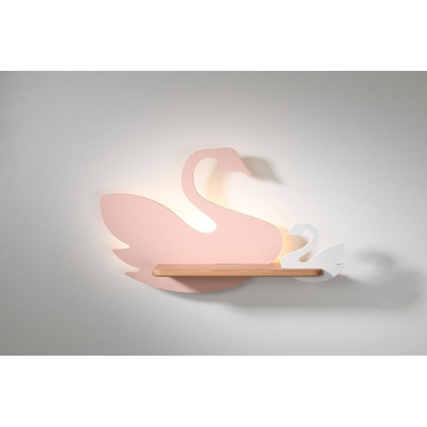 LED otroška stenska svetilka s polico SWAN LED/5W/230V