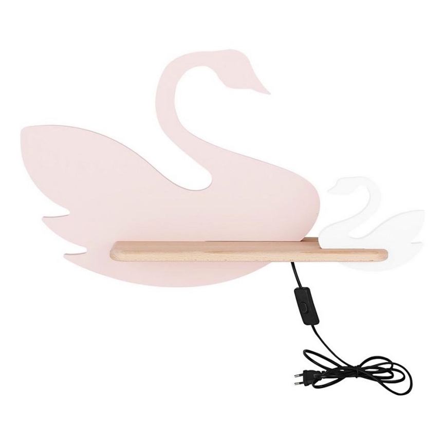 LED otroška stenska svetilka s polico SWAN LED/5W/230V