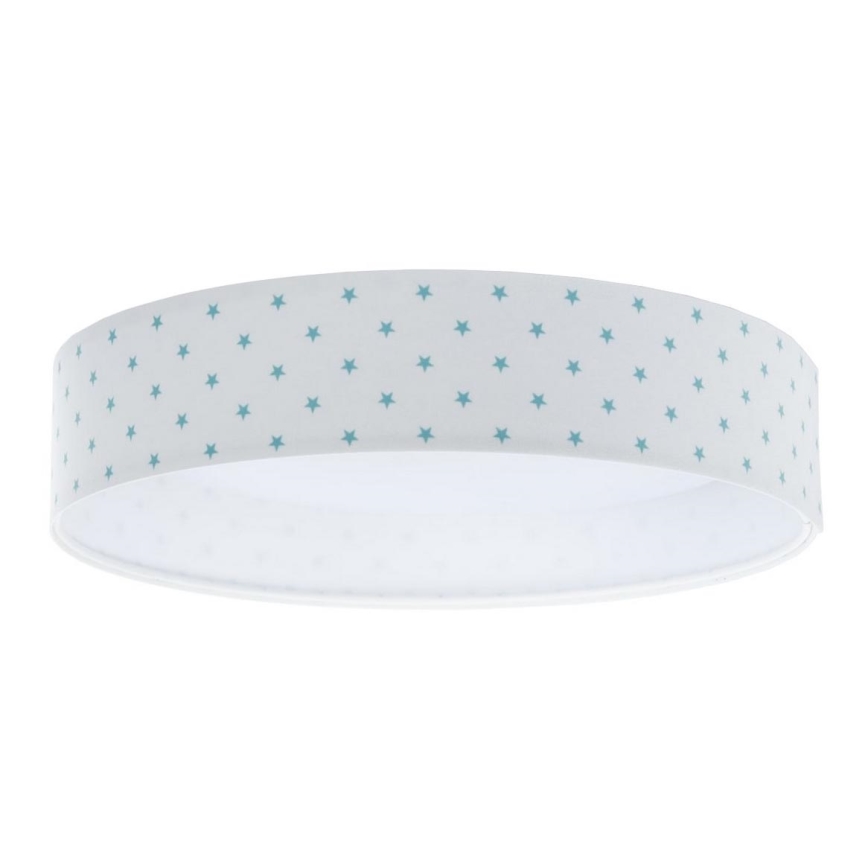 LED Otroška stropna svetilka GALAXY KIDS LED/24W/230V zvezde bela/turkizna