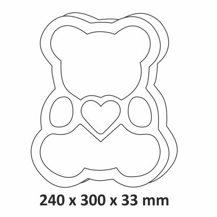 LED Otroška svetilka LED/2xAA moder medved