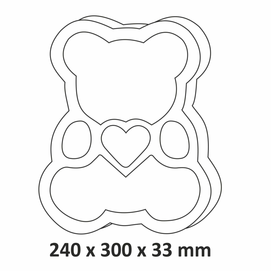 LED Otroška svetilka LED/2xAA roza medved