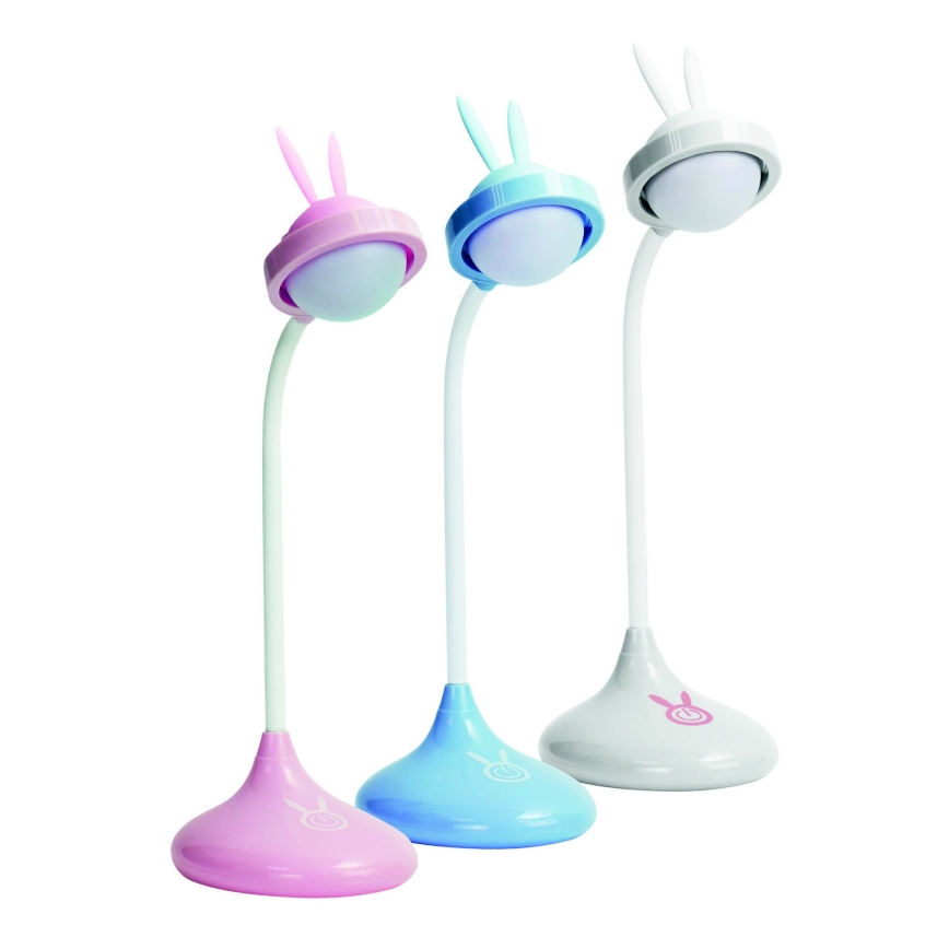 LED Otroška svetilka na dotik RABBIT LED / 0,4W / 5V 3000 / 6500K modra + USB