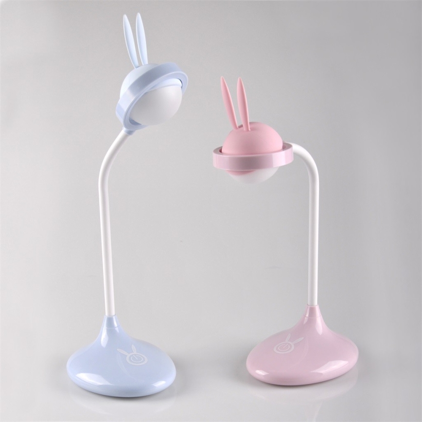 LED Otroška svetilka na dotik RABBIT LED / 0,4W / 5V 3000 / 6500K modra + USB