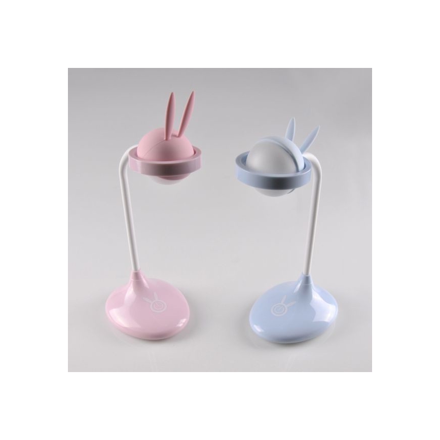 LED Otroška svetilka na dotik RABBIT LED / 0,4W / 5V 3000 / 6500K modra + USB