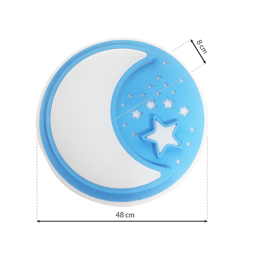 LED Otroška zatemnitvena stropna svetilka NOTTE LED/40W/230V + Daljinski upravljalnik