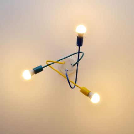 LED Otroški lestenec OXFORD 3xE27/15W/230V