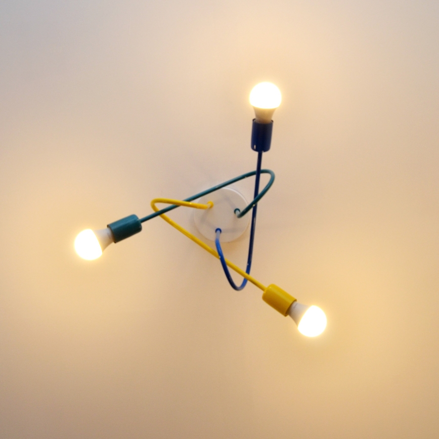 LED Otroški lestenec OXFORD 3xE27/15W/230V