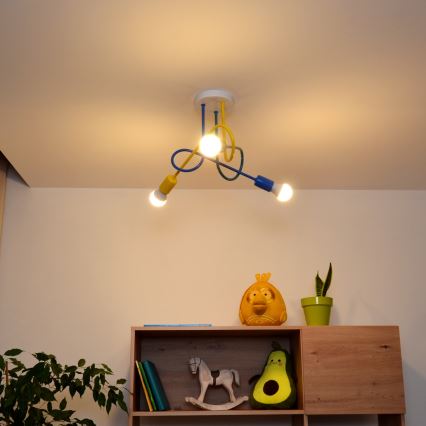 LED Otroški lestenec OXFORD 3xE27/15W/230V