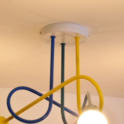 LED Otroški lestenec OXFORD 3xE27/15W/230V