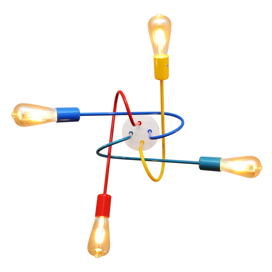 LED Otroški lestenec OXFORD 4xE27/10W/230V