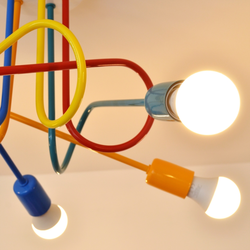 LED Otroški lestenec OXFORD 5xE27/15W/230V