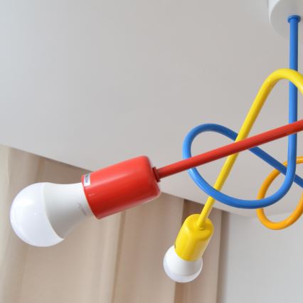 LED Otroški lestenec OXFORD 5xE27/15W/230V