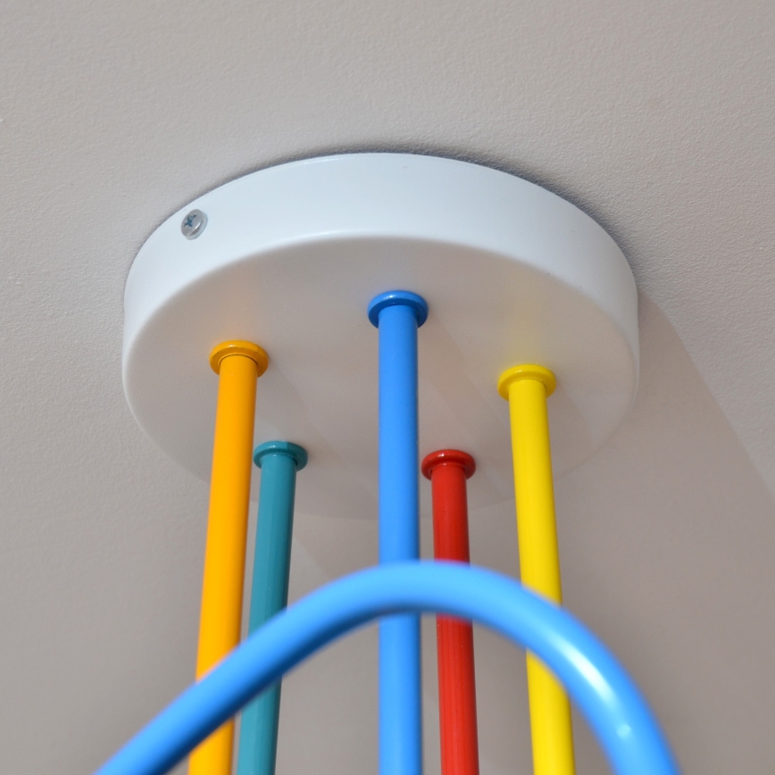 LED Otroški lestenec OXFORD 5xE27/15W/230V