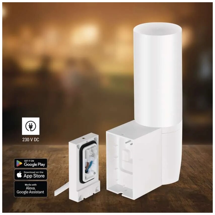 LED Pametna zunanja kamera s svetilko GoSmart LED/12W/230V IP65 Wi-Fi Tuya bela