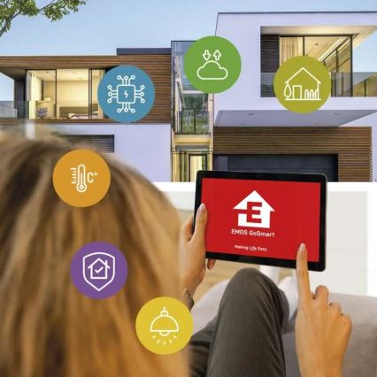 LED Pametna zunanja kamera s svetilko GoSmart LED/12W/230V IP65 Wi-Fi Tuya bela
