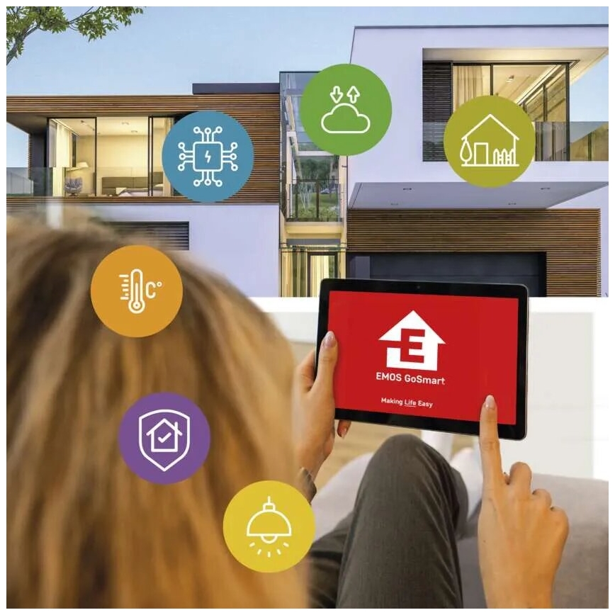 LED Pametna zunanja kamera s svetilko GoSmart LED/12W/230V IP65 Wi-Fi Tuya bela