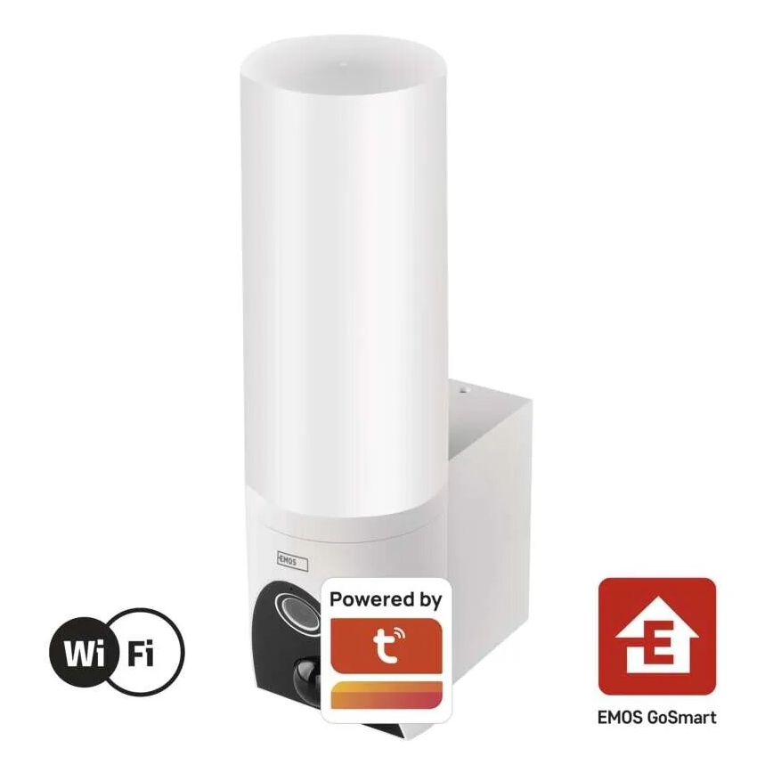 LED Pametna zunanja kamera s svetilko GoSmart LED/12W/230V IP65 Wi-Fi Tuya bela