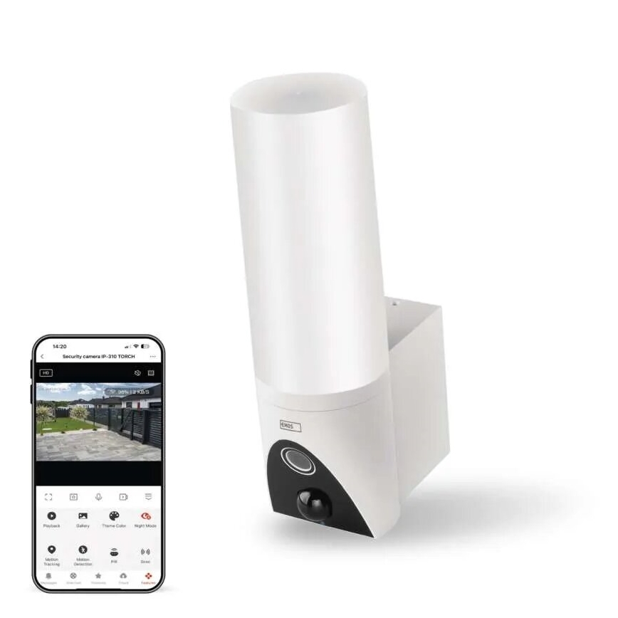 LED Pametna zunanja kamera s svetilko GoSmart LED/12W/230V IP65 Wi-Fi Tuya bela