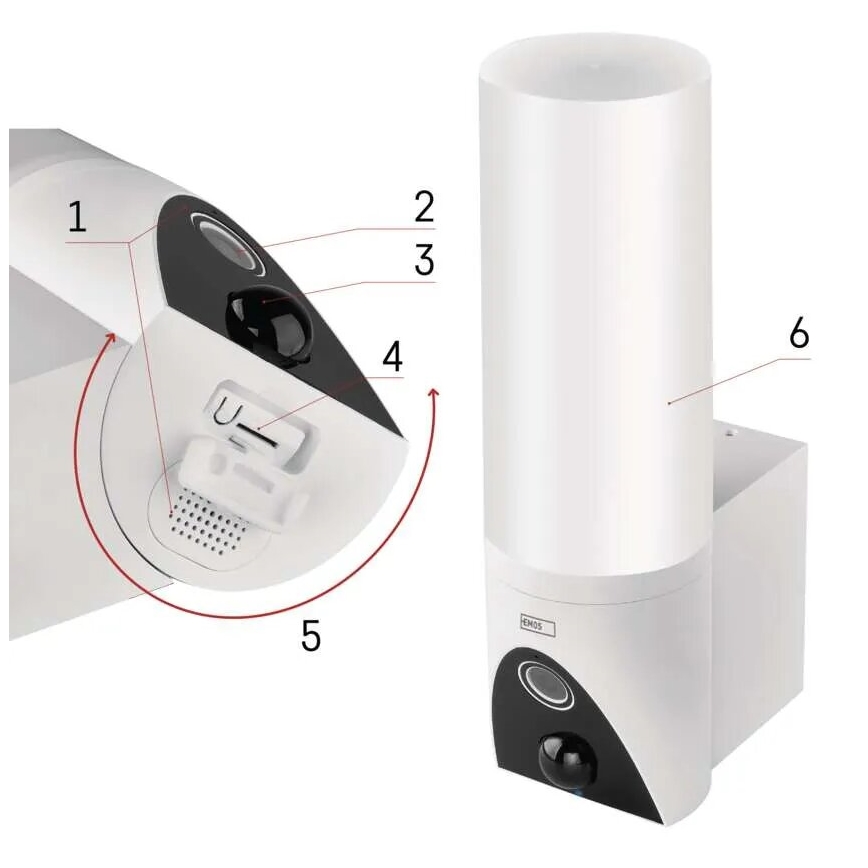 LED Pametna zunanja kamera s svetilko GoSmart LED/12W/230V IP65 Wi-Fi Tuya bela