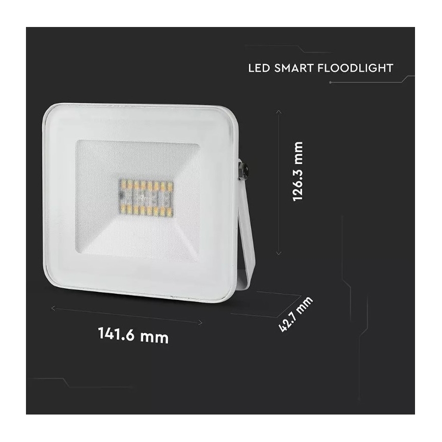 LED Pametni zatemnitveni RGB reflektor LED/20W/230V IP65 bel